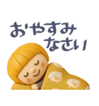 mottoの3Dぱっつんボブガール♡敬語（個別スタンプ：3）
