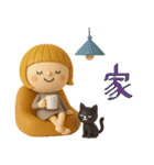 mottoの3Dぱっつんボブガール♡敬語（個別スタンプ：5）