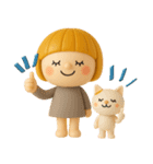 mottoの3Dぱっつんボブガール♡敬語（個別スタンプ：20）
