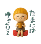 mottoの3Dぱっつんボブガール♡敬語（個別スタンプ：24）