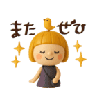mottoの3Dぱっつんボブガール♡敬語（個別スタンプ：35）