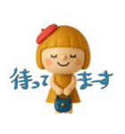 mottoの3Dぱっつんボブガール♡敬語（個別スタンプ：36）