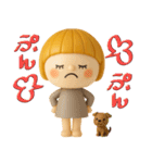 mottoの3Dぱっつんボブガール♡敬語（個別スタンプ：40）