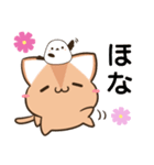 播州弁のアビシニアンとシマエナガ（個別スタンプ：24）