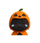 ハロウィンと黒猫のシンプルスタンプ（個別スタンプ：4）