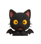 ハロウィンと黒猫のシンプルスタンプ（個別スタンプ：6）