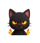 ハロウィンと黒猫のシンプルスタンプ（個別スタンプ：7）