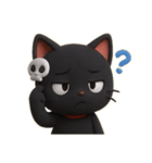 ハロウィンと黒猫のシンプルスタンプ（個別スタンプ：8）
