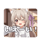紫リボンとボクシングセット（個別スタンプ：22）