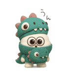 可愛すぎる冬3D太っちょうさぎ（個別スタンプ：5）