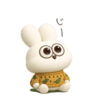 可愛すぎる冬3D太っちょうさぎ（個別スタンプ：20）