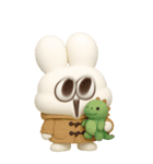 可愛すぎる冬3D太っちょうさぎ（個別スタンプ：23）