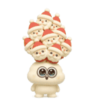 可愛すぎる冬3D太っちょうさぎ（個別スタンプ：28）