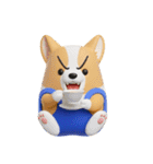 デカ動く 3D猛コーギー2 silent（個別スタンプ：1）