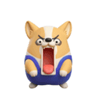 デカ動く 3D猛コーギー2 silent（個別スタンプ：9）
