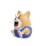 デカ動く 3D猛コーギー2 silent（個別スタンプ：17）
