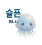 かわいいクラゲの日常使える韓国語スタンプ（個別スタンプ：2）