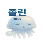 かわいいクラゲの日常使える韓国語スタンプ（個別スタンプ：17）