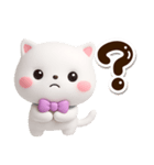 【飛び出す】シロネコすたんぷ☆3D（個別スタンプ：11）