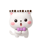 【飛び出す】シロネコすたんぷ☆3D（個別スタンプ：15）