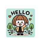 ちょっとおしゃれなミニキャラ【秋】（個別スタンプ：1）