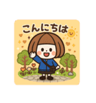 ちょっとおしゃれなミニキャラ【秋】（個別スタンプ：4）