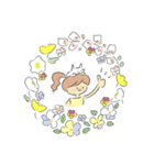 花ねこガール（個別スタンプ：3）