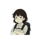 山ガール 黒ボブ（個別スタンプ：20）