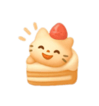 お菓子なネコとお菓子なイヌ（個別スタンプ：1）