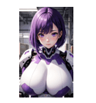 機甲少女3紫写真（個別スタンプ：2）