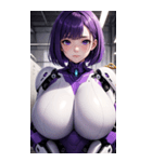 機甲少女3紫写真（個別スタンプ：3）