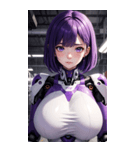 機甲少女3紫写真（個別スタンプ：4）