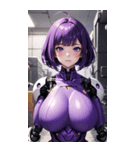 機甲少女3紫写真（個別スタンプ：5）