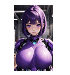 機甲少女3紫写真（個別スタンプ：6）