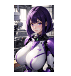 機甲少女3紫写真（個別スタンプ：7）