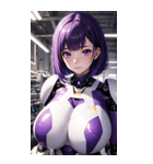 機甲少女3紫写真（個別スタンプ：9）
