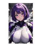 機甲少女3紫写真（個別スタンプ：10）