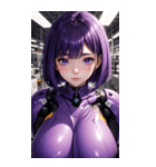機甲少女3紫写真（個別スタンプ：12）