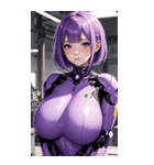 機甲少女3紫写真（個別スタンプ：13）