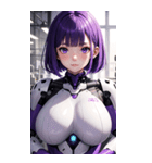 機甲少女3紫写真（個別スタンプ：14）