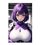 機甲少女3紫写真（個別スタンプ：15）