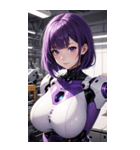 機甲少女3紫写真（個別スタンプ：16）
