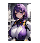 機甲少女3紫写真（個別スタンプ：19）