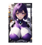 機甲少女3紫写真（個別スタンプ：20）