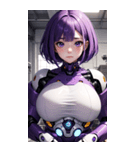 機甲少女3紫写真（個別スタンプ：21）