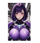 機甲少女3紫写真（個別スタンプ：22）