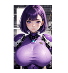 機甲少女3紫写真（個別スタンプ：23）