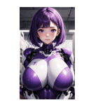 機甲少女3紫写真（個別スタンプ：24）