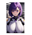 機甲少女3紫写真（個別スタンプ：26）