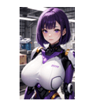 機甲少女3紫写真（個別スタンプ：27）